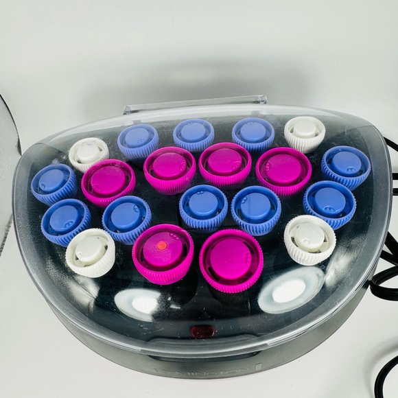 Remington Ionic Velvet Hot Rollers H-5600 3 Sizes NO CLIPS!Tested Working - Picture 2 of 11